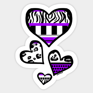 Purple Y2K Busy Stripes Sticker